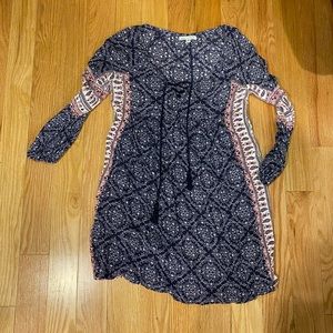 Super cute American eagle dress 3/4 sleeves boho style size XS